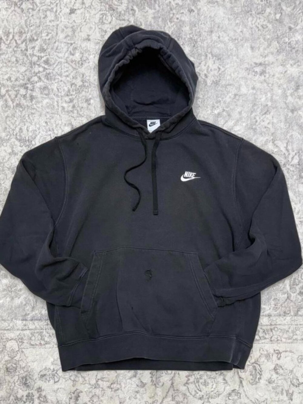 distressed black Nike hoodie blank sweatshirt